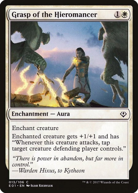 Grasp of the Hieromancer trading card from Archenemy: Nicol Bolas Grasp of the Hieromancer - Archenemy: Nicol Bolas Magic: The Gathering trading card