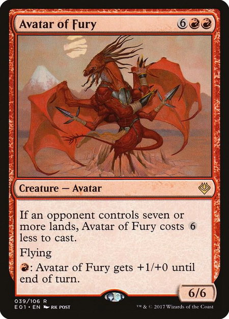 Avatar of Fury - Archenemy: Nicol Bolas Magic: The Gathering trading card