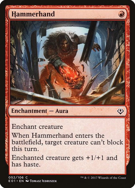 Hammerhand trading card from Archenemy: Nicol Bolas Hammerhand - Archenemy: Nicol Bolas Magic: The Gathering trading card