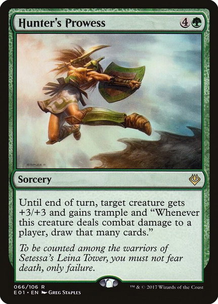 Hunter's Prowess - Archenemy: Nicol Bolas Magic: The Gathering trading card