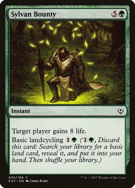 Sylvan Bounty trading card from Archenemy: Nicol Bolas Sylvan Bounty - Archenemy: Nicol Bolas Magic: The Gathering trading card