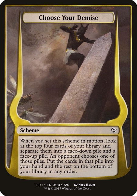 Choose Your Demise (Archenemy: Nicol Bolas) - Oversize Cards Magic: The Gathering trading card