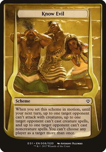 Know Evil (Archenemy: Nicol Bolas) - Oversize Cards (OVER) #8★ - Common Magic: The Gathering Trading Card