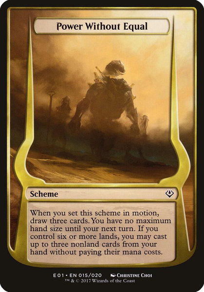 Power Without Equal (Archenemy: Nicol Bolas) trading card from Oversize Cards Power Without Equal (Archenemy: Nicol Bolas) - Oversize Cards Magic: The Gathering trading card