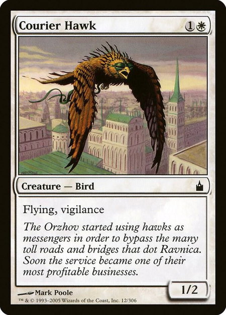 Courier Hawk - Ravnica: City of Guilds Magic: The Gathering trading card