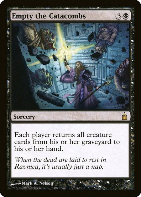 Empty the Catacombs - Ravnica: City of Guilds Magic: The Gathering trading card