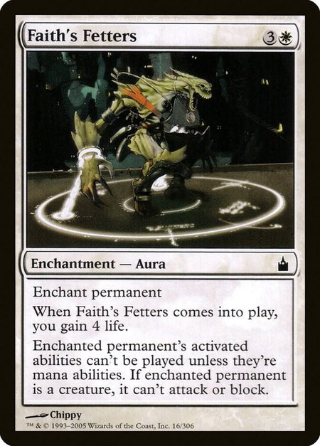 Faith's Fetters - Ravnica: City of Guilds Magic: The Gathering trading card