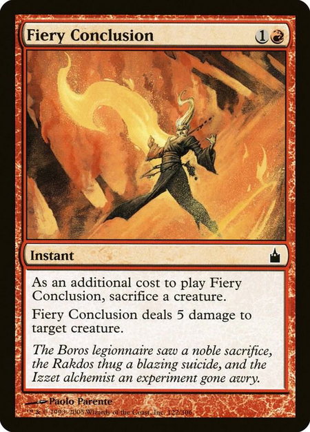 Fiery Conclusion - Ravnica: City of Guilds Magic: The Gathering trading card