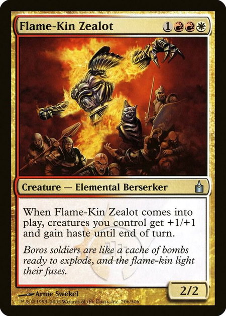 Flame-Kin Zealot - Ravnica: City of Guilds Magic: The Gathering trading card