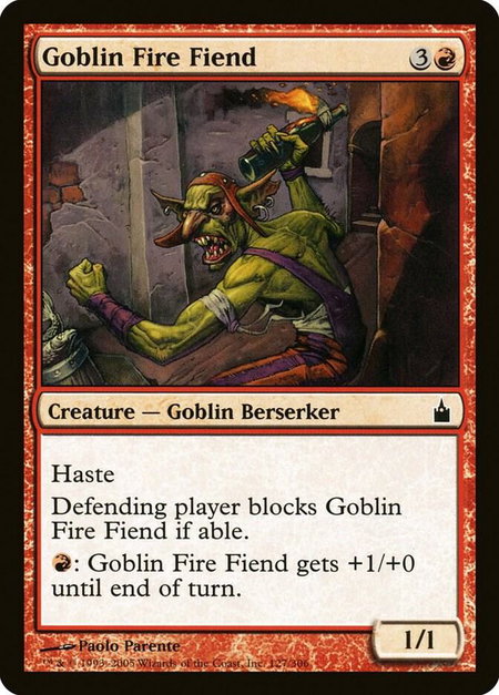 Goblin Fire Fiend - Ravnica: City of Guilds Magic: The Gathering trading card
