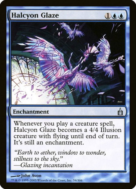 Halcyon Glaze - Ravnica: City of Guilds Magic: The Gathering trading card