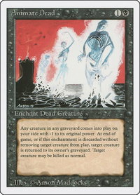 Animate Dead - Revised Edition (3ED) #93 - Uncommon Magic: The Gathering Trading Card