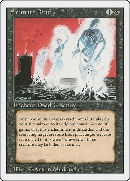 Animate Dead - Revised Edition Magic: The Gathering trading card