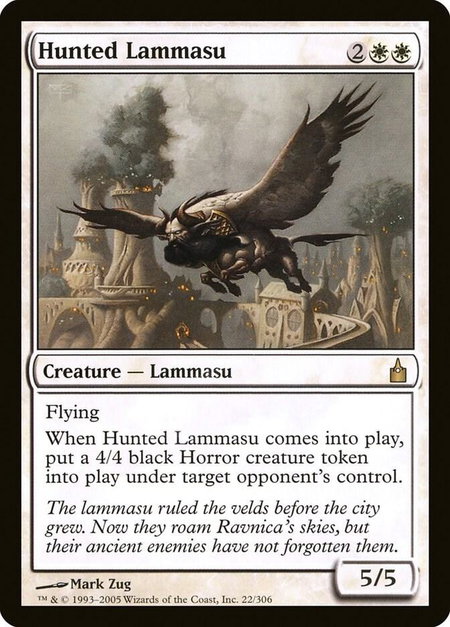 Hunted Lammasu - Ravnica: City of Guilds Magic: The Gathering trading card