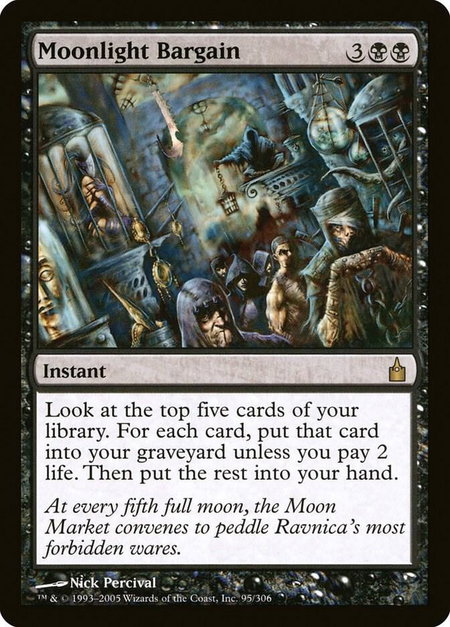 Moonlight Bargain - Ravnica: City of Guilds Magic: The Gathering trading card