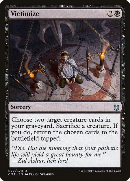 Victimize - Commander Anthology Magic: The Gathering trading card