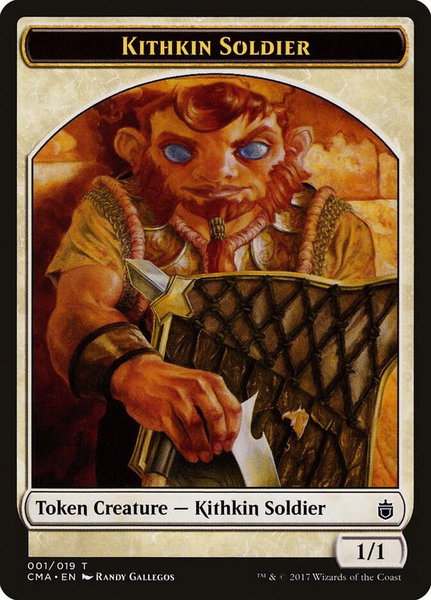 Kithkin Soldier Token (001) trading card from Commander Anthology Kithkin Soldier Token (001) - Commander Anthology Magic: The Gathering trading card