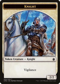 Knight Token (002) - Commander Anthology (CMA) #2 - Token Magic: The Gathering Trading Card