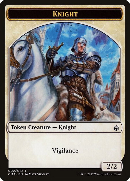 Knight Token (002) - Commander Anthology Magic: The Gathering trading card
