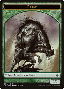 Beast Token (007) - Commander Anthology (CMA) #7 - Token Magic: The Gathering Trading Card