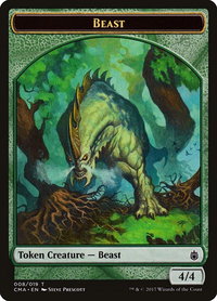 Beast Token (008) - Commander Anthology (CMA) #8 - Token Magic: The Gathering Trading Card