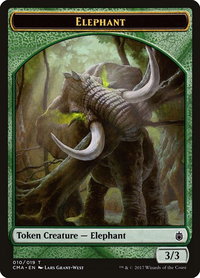 Elephant Token (010) - Commander Anthology (CMA) #10 - Token Magic: The Gathering Trading Card