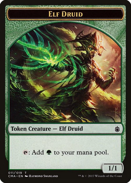 Elf Druid Token (011) trading card from Commander Anthology Elf Druid Token (011) - Commander Anthology Magic: The Gathering trading card