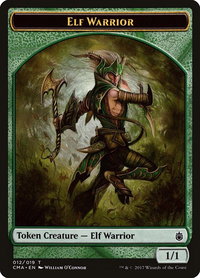 Elf Warrior Token (012) - Commander Anthology (CMA) #12 - Token Magic: The Gathering Trading Card