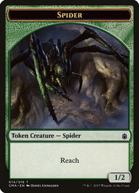 Spider Token (014) - Commander Anthology (CMA) #14 - Token Magic: The Gathering Trading Card