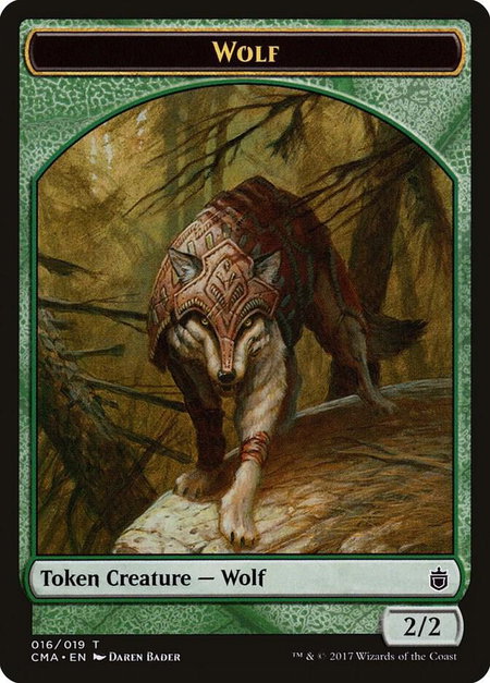 Wolf Token (016) - Commander Anthology Magic: The Gathering trading card