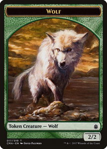 Wolf Token (017) - Commander Anthology (CMA) #17 - Token Magic: The Gathering Trading Card