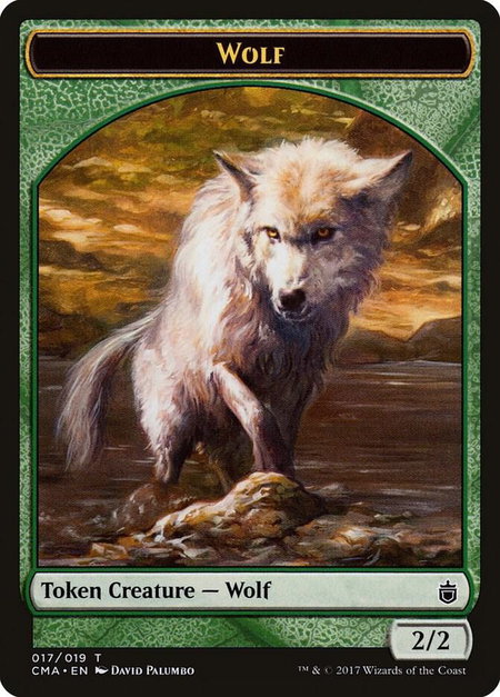 Wolf Token (017) - Commander Anthology Magic: The Gathering trading card