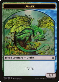 Drake Token (018) - Commander Anthology (CMA) #18 - Token Magic: The Gathering Trading Card