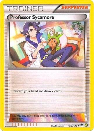 Professor Sycamore - 107a/122 (Holofoil) trading card from Alternate Art Promos Professor Sycamore - 107a/122 (Holofoil) - Alternate Art Promos Pokémon trading card