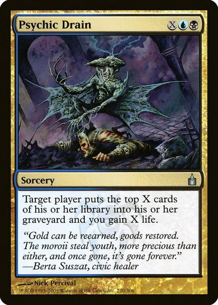 Psychic Drain - Ravnica: City of Guilds Magic: The Gathering trading card