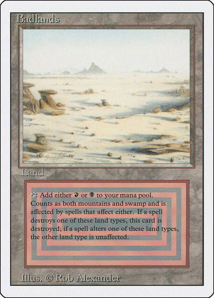 Badlands - Revised Edition Magic: The Gathering trading card