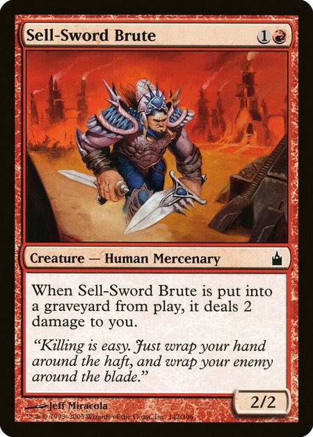 Sell-Sword Brute - Ravnica: City of Guilds Magic: The Gathering trading card