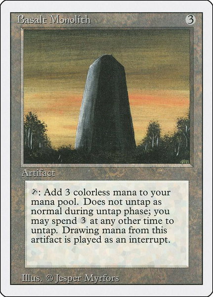 Basalt Monolith - Revised Edition Magic: The Gathering trading card