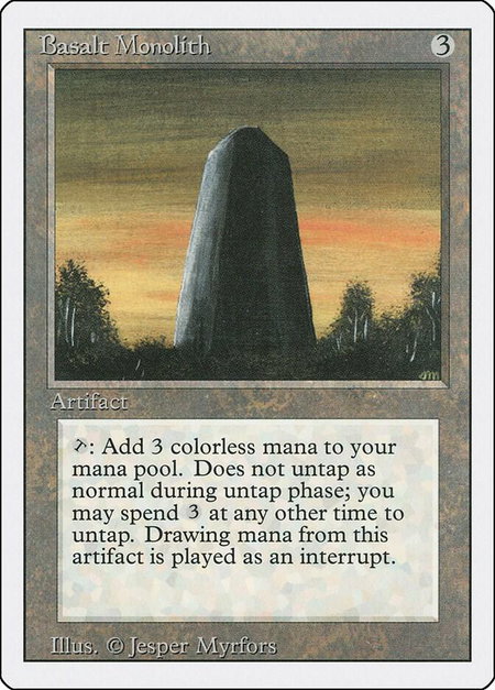 Basalt Monolith - Revised Edition Magic: The Gathering trading card