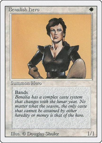 Benalish Hero trading card from Revised Edition Benalish Hero - Revised Edition Magic: The Gathering trading card