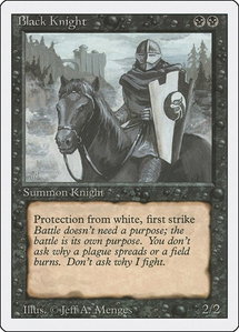 Black Knight - Revised Edition (3ED) #95 - Uncommon Magic: The Gathering Trading Card