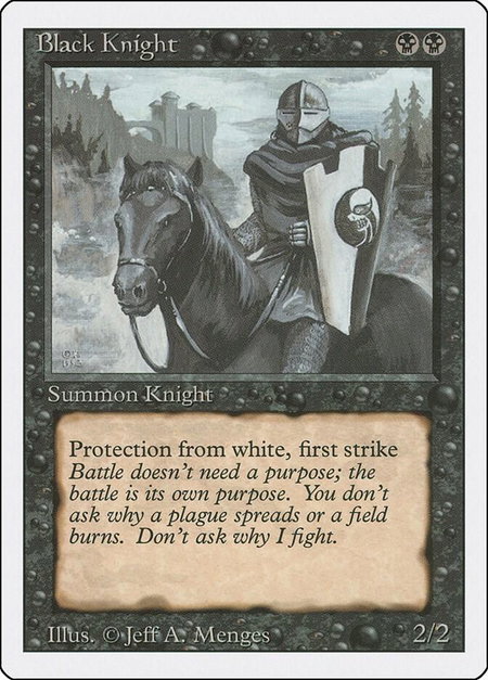 Black Knight - Revised Edition Magic: The Gathering trading card