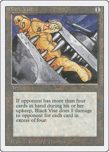 Black Vise - Revised Edition (3ED) #null - Uncommon Magic: The Gathering Trading Card