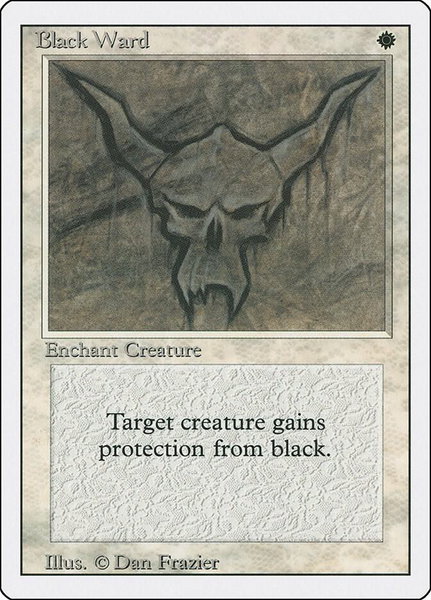Black Ward trading card from Revised Edition Black Ward - Revised Edition Magic: The Gathering trading card