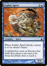 Zephyr Spirit - Ravnica: City of Guilds (RAV) #76 - Common Magic: The Gathering Trading Card