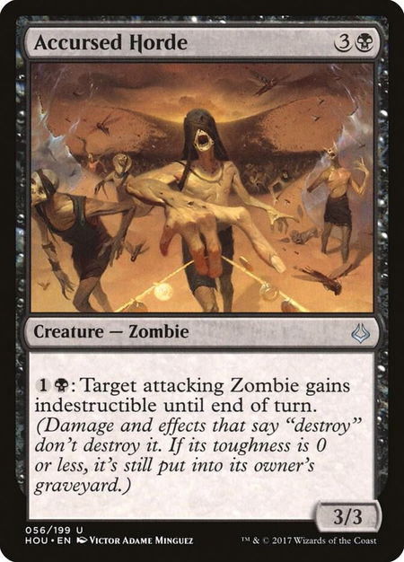 Accursed Horde trading card from Hour of Devastation Accursed Horde - Hour of Devastation Magic: The Gathering trading card