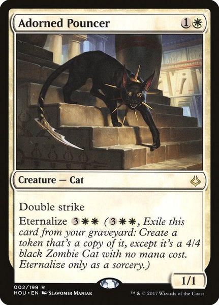 Adorned Pouncer - Hour of Devastation Magic: The Gathering trading card