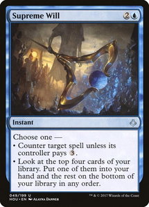 Supreme Will - Hour of Devastation (HOU) #49 - Uncommon Magic: The Gathering Trading Card