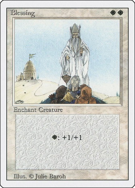 Blessing trading card from Revised Edition Blessing - Revised Edition Magic: The Gathering trading card