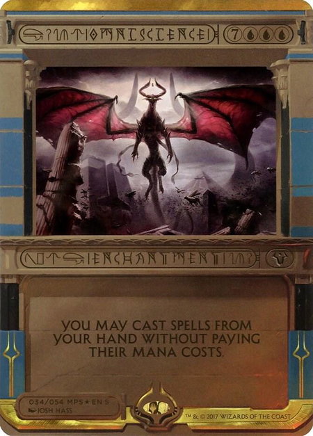 Omniscience - Masterpiece Series: Amonkhet Invocations Magic: The Gathering trading card